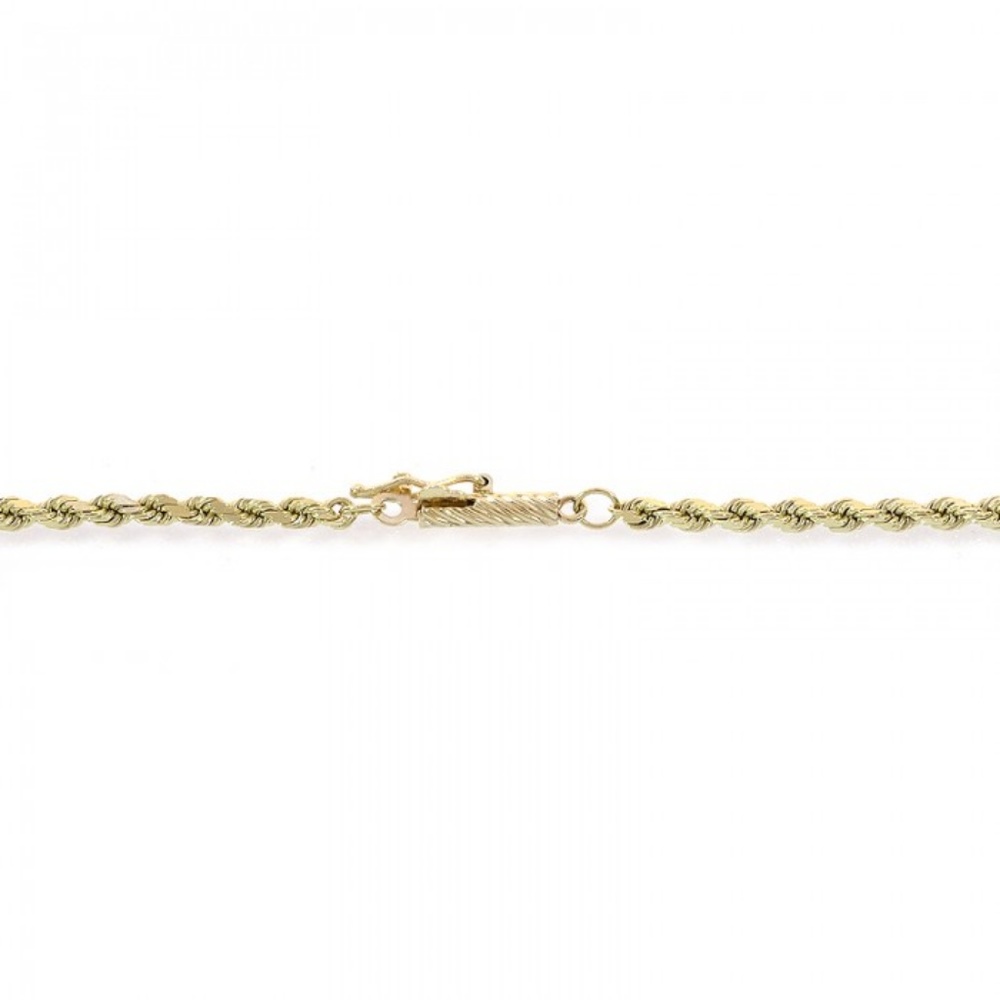 14K Yellow Gold 20 Inch Rope Chain 5.9 Grams - Picture 2 of 5